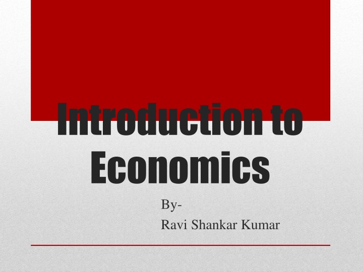 introduction to economics by ravi shankar kumar
