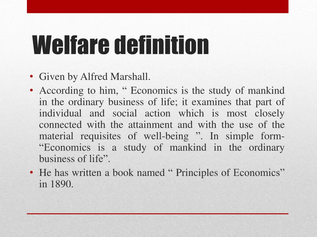 welfare definition