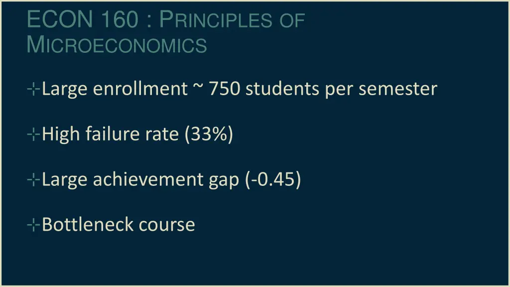 econ 160 p rinciples of m icroeconomics