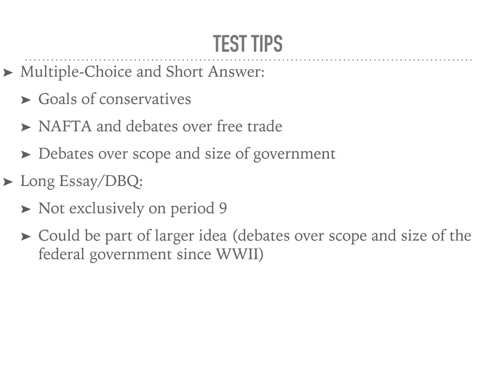 test tips