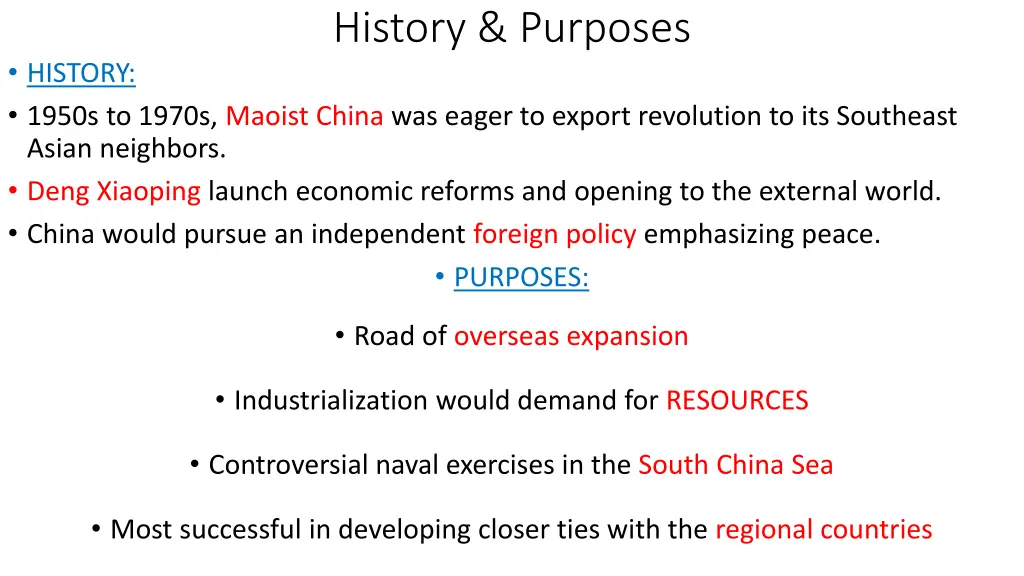 history purposes