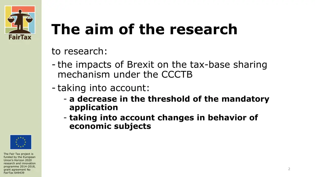 the aim of the research