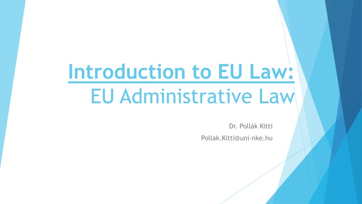 introduction to eu law eu administrative law
