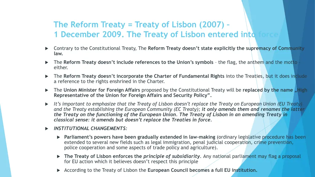 the reform treaty treaty of lisbon 2007