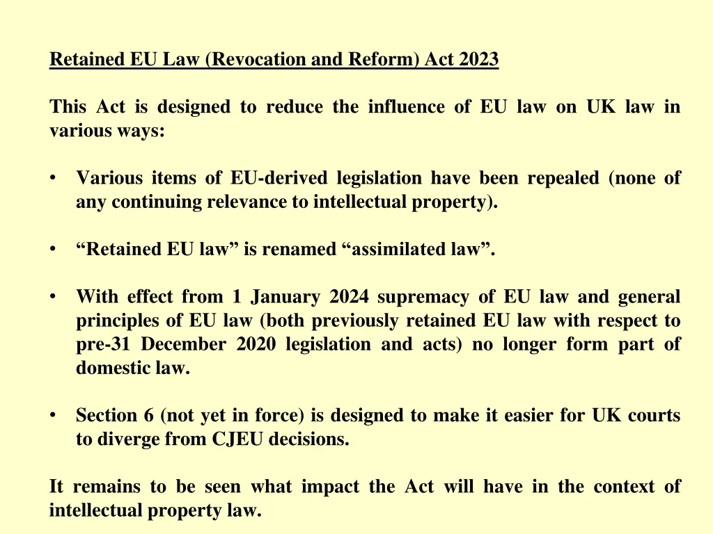 retained eu law revocation and reform act 2023