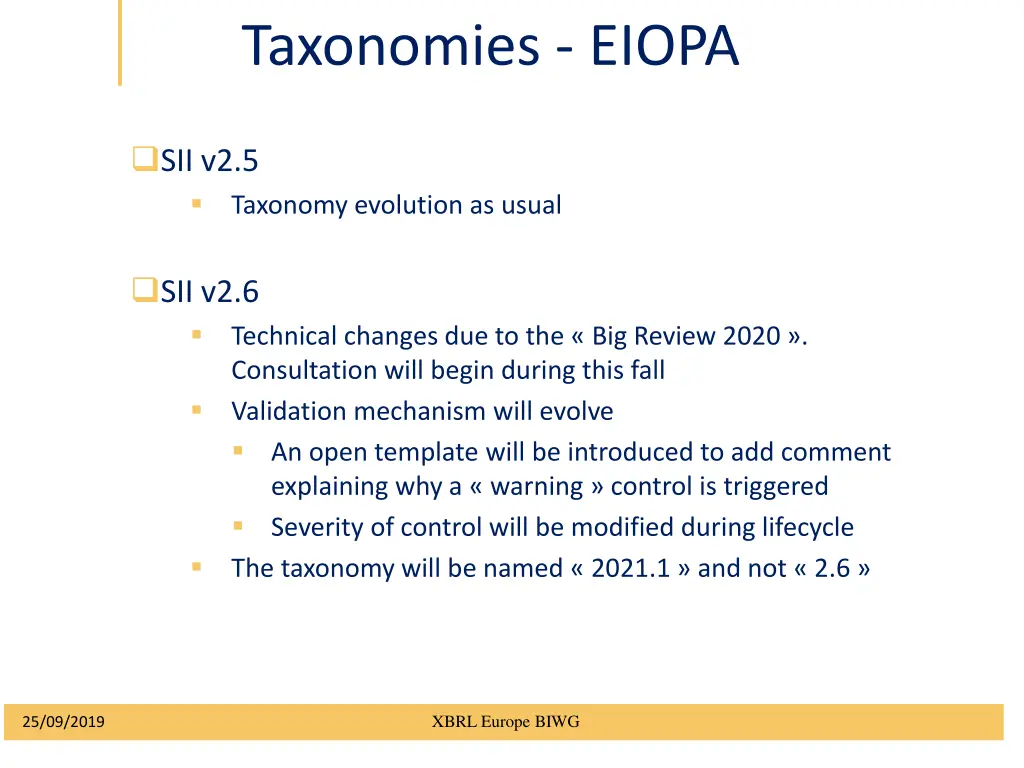taxonomies eiopa 2