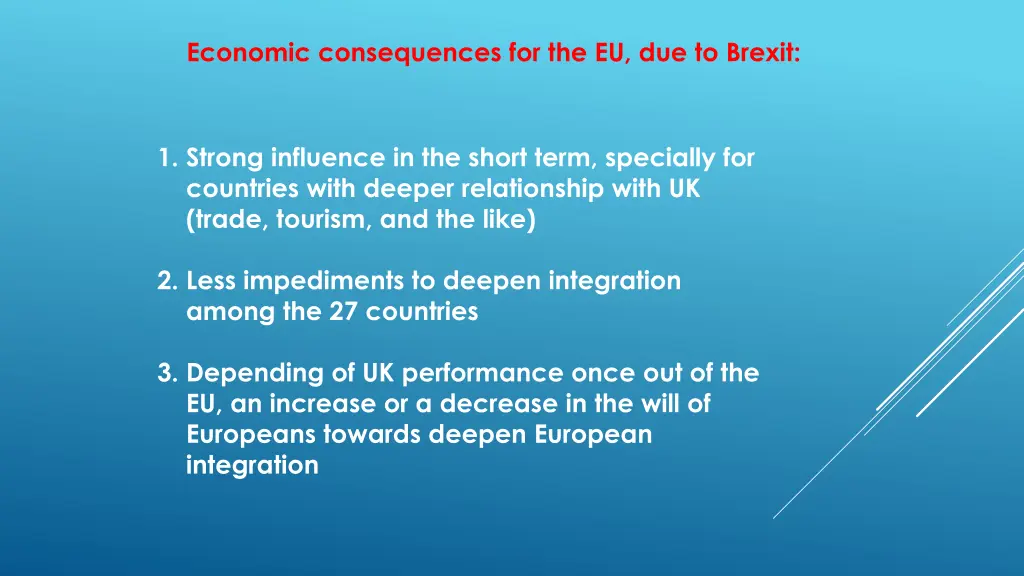 economic consequences for the eu due to brexit