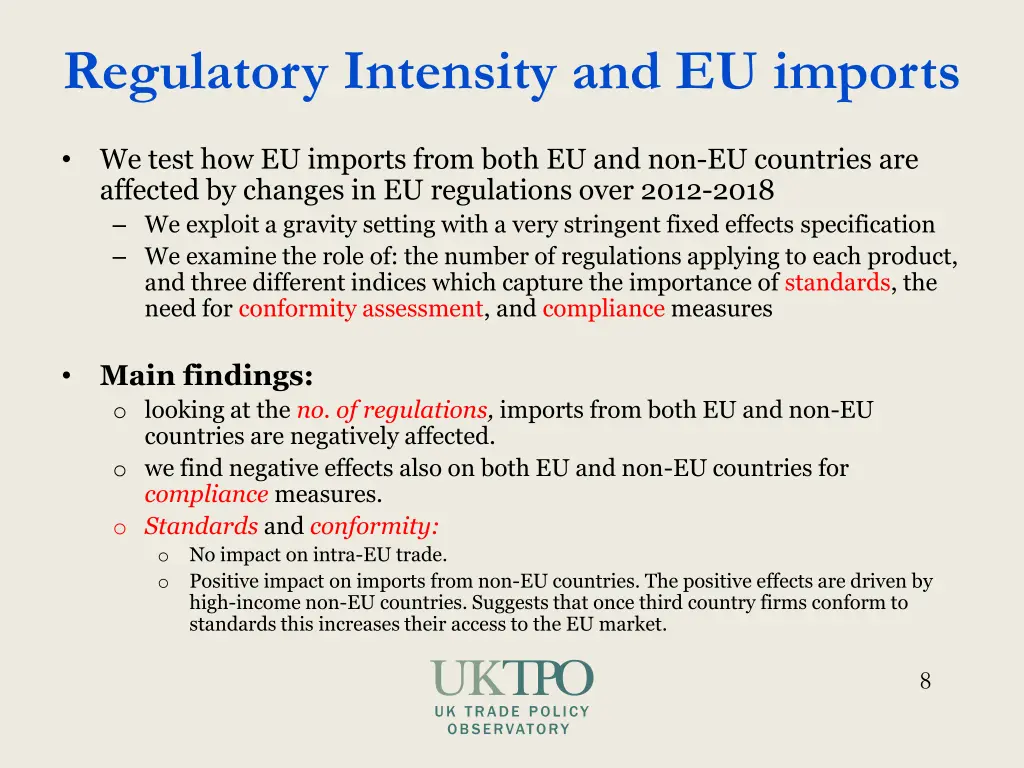 regulatory intensity and eu imports