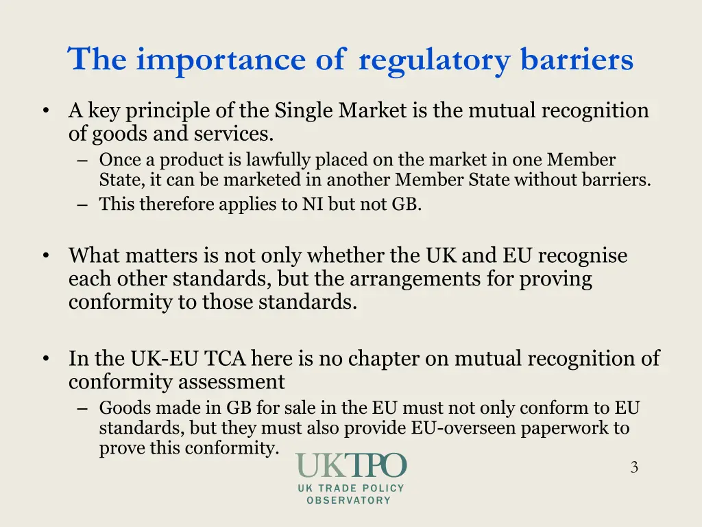 the importance of regulatory barriers