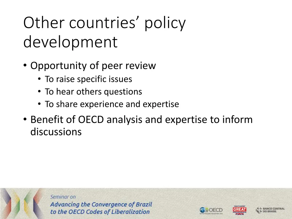 other countries policy development