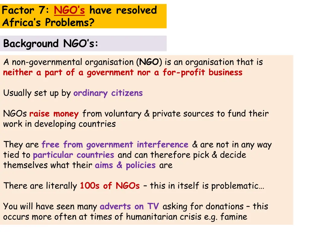 factor 7 ngo s have resolved africa s problems