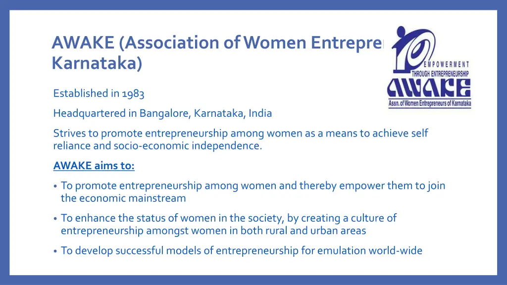 awake association of women entrepreneurs