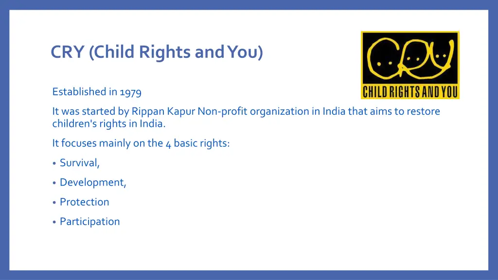 cry child rights and you