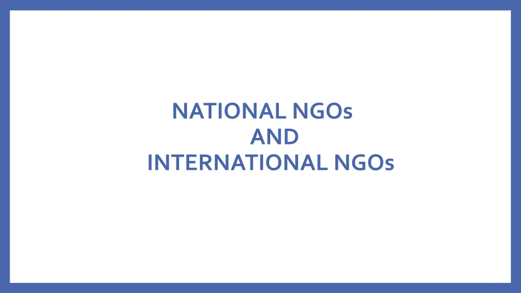 national ngos