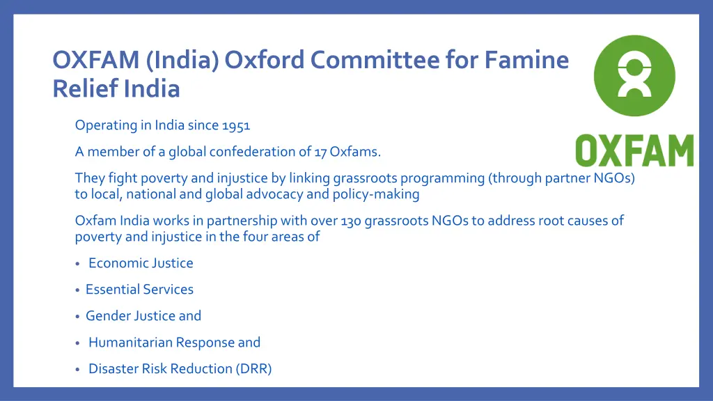 oxfam india oxford committee for famine relief