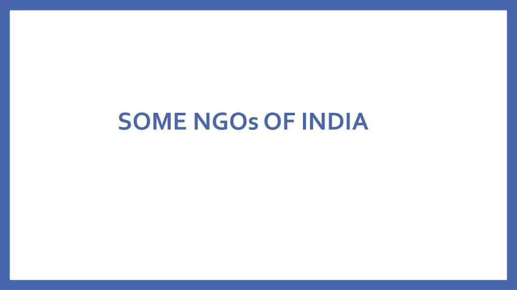 some ngos of india