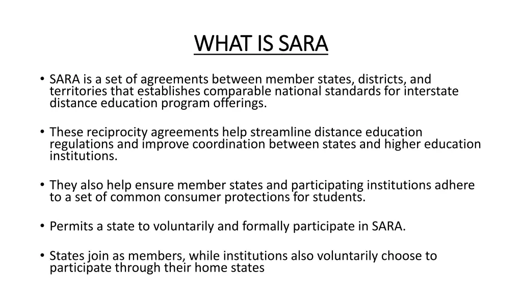 what is sara what is sara