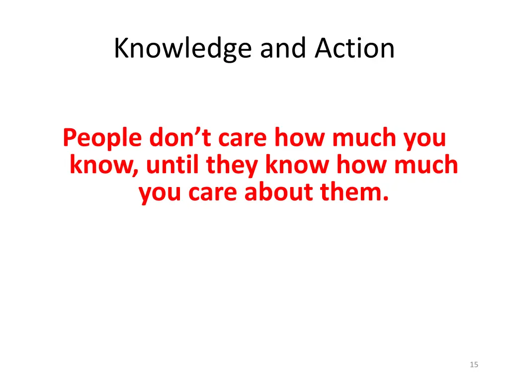 knowledge and action
