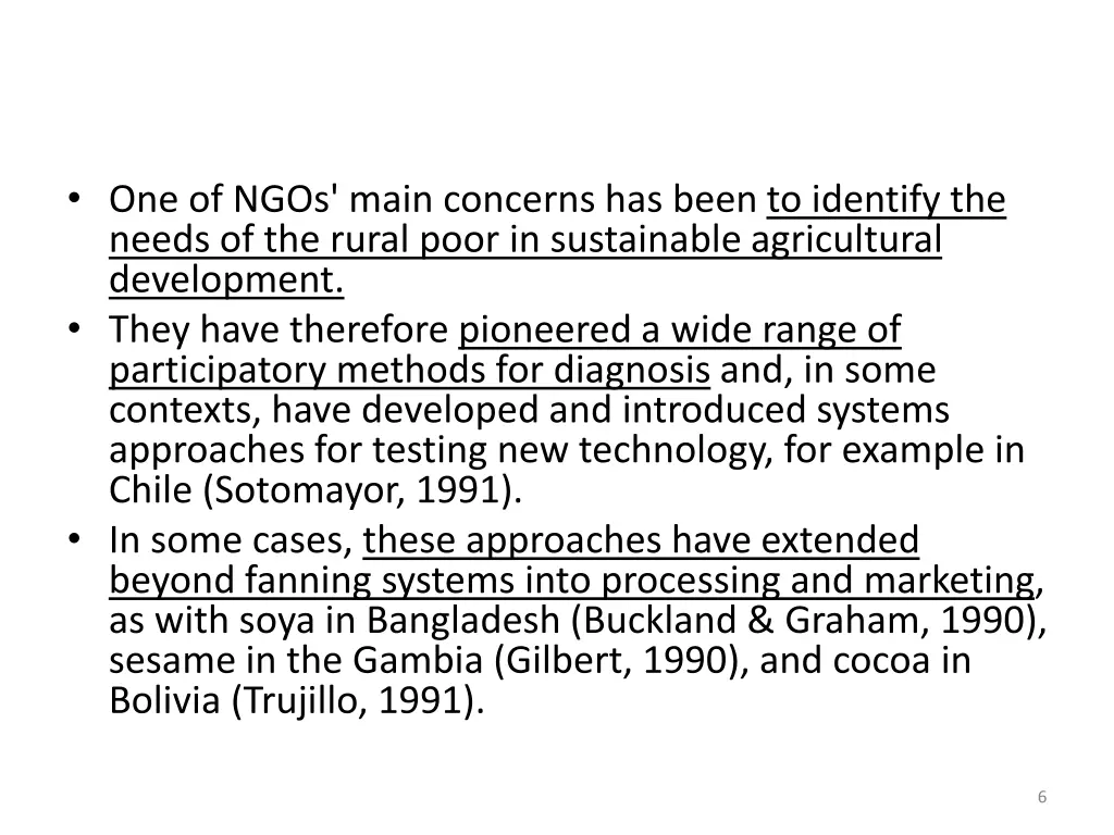 one of ngos main concerns has been to identify