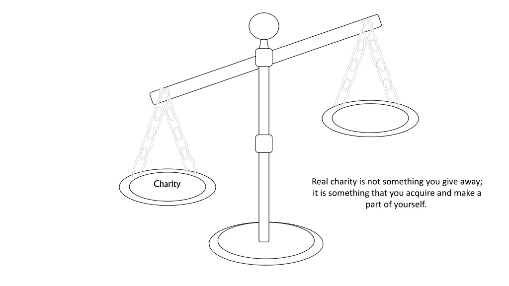 real charity is not something you give away 1