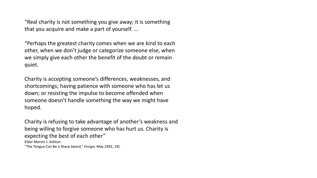 real charity is not something you give away 2