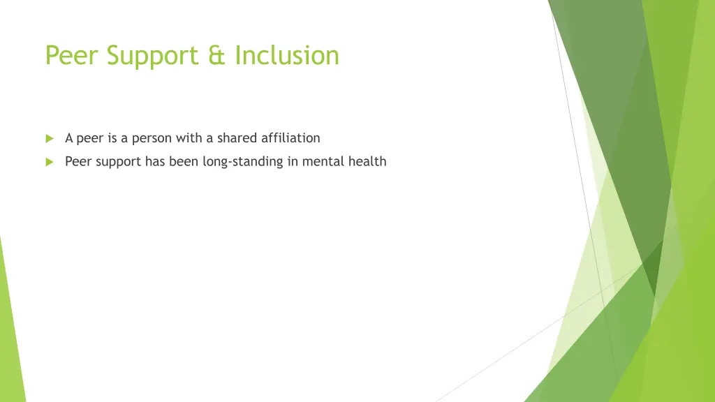 peer support inclusion
