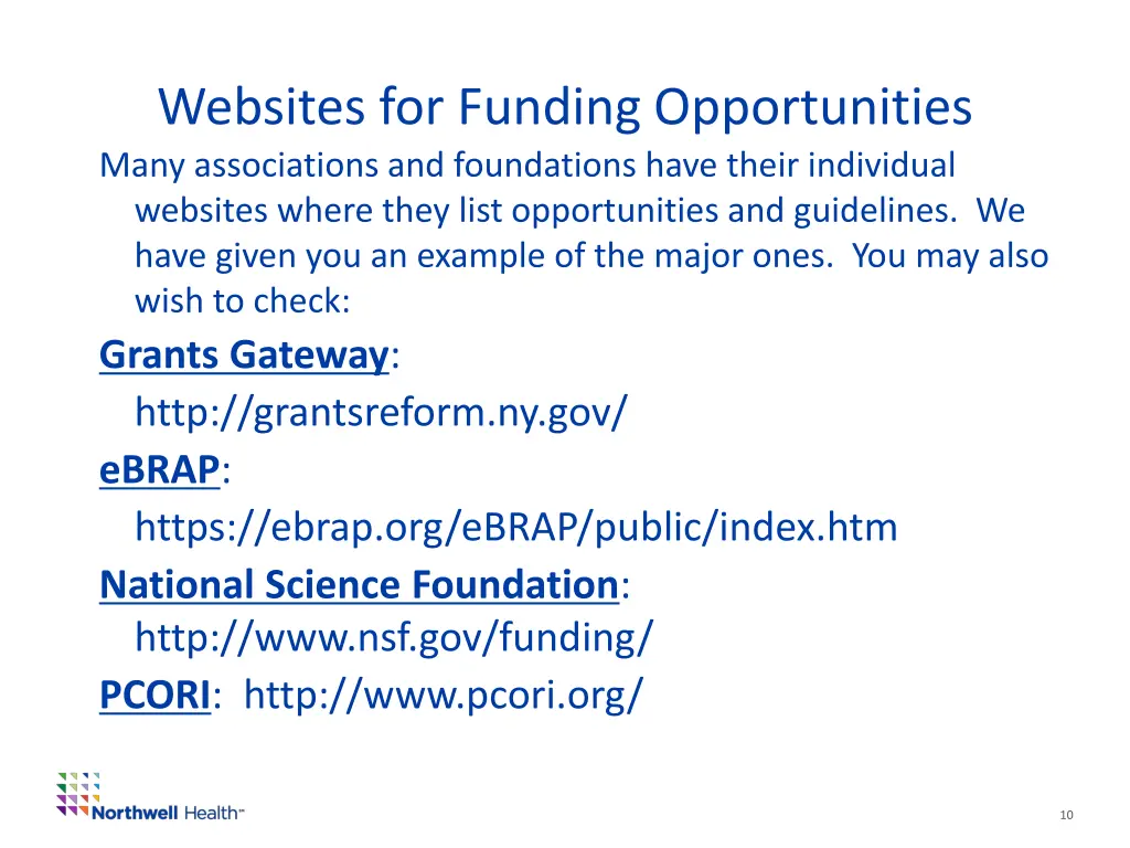 websites for funding opportunities