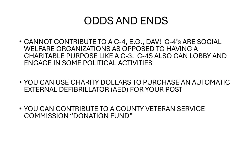 odds and ends