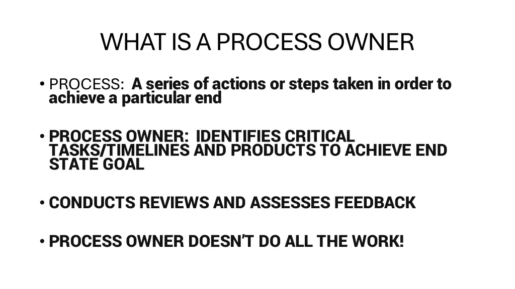 what is a process owner
