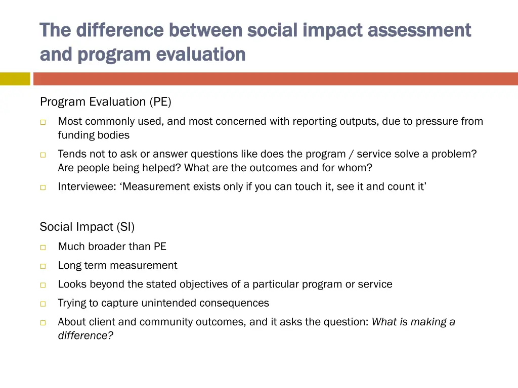 the the difference between social impact