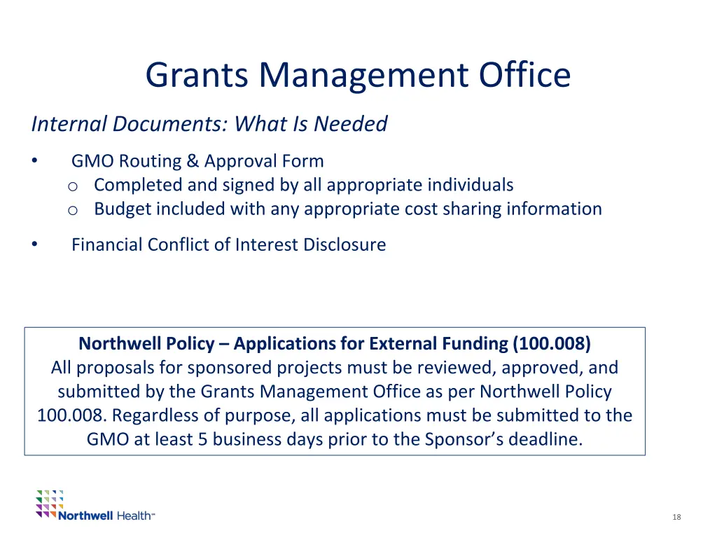 grants management office