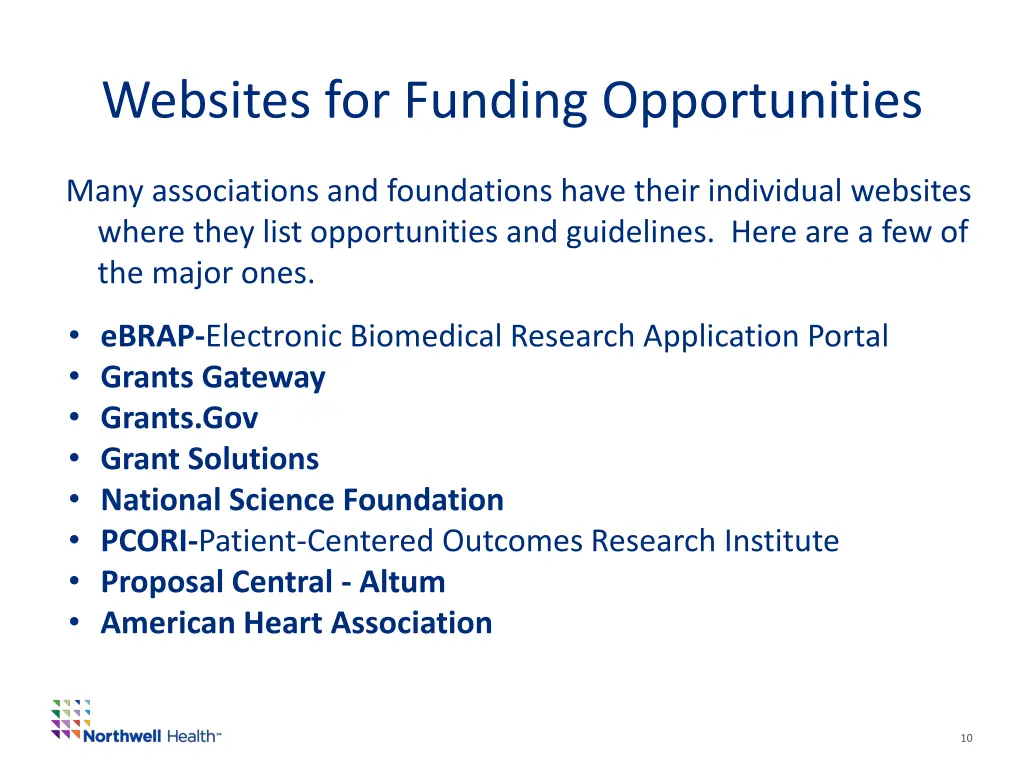 websites for funding opportunities