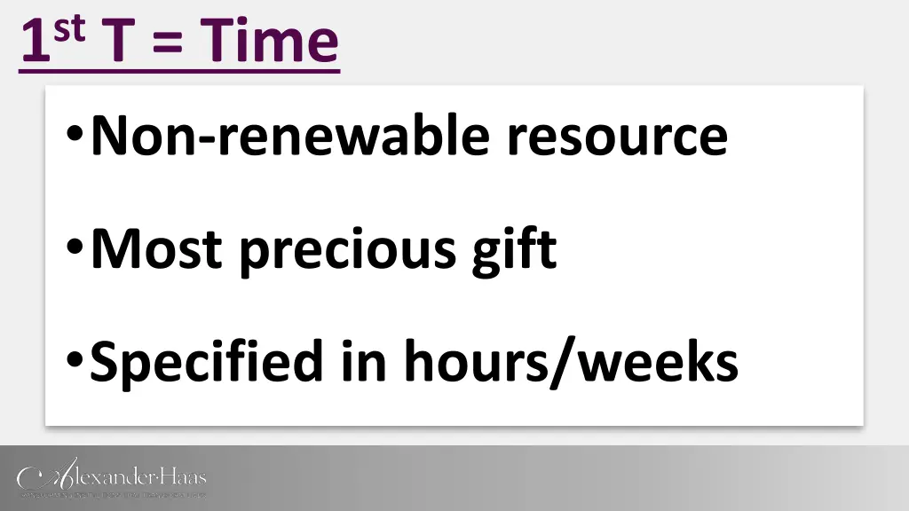 1 st t time non renewable resource