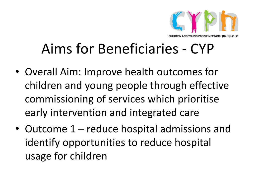 aims for beneficiaries cyp