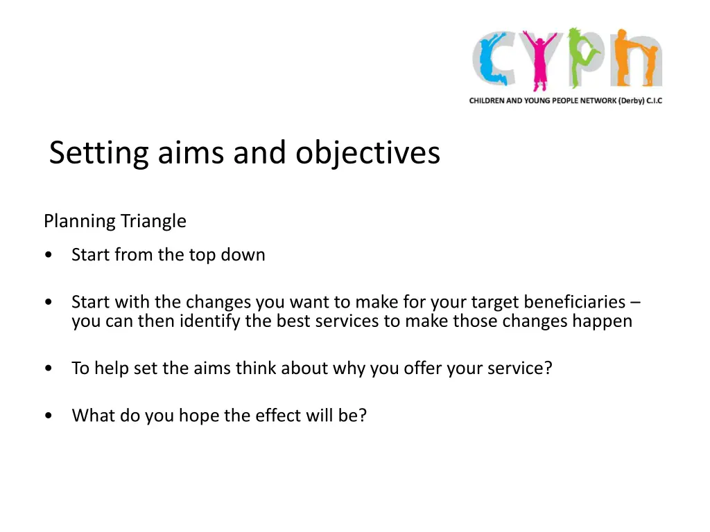 setting aims and objectives