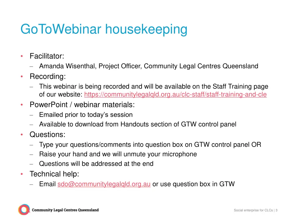 gotowebinar housekeeping