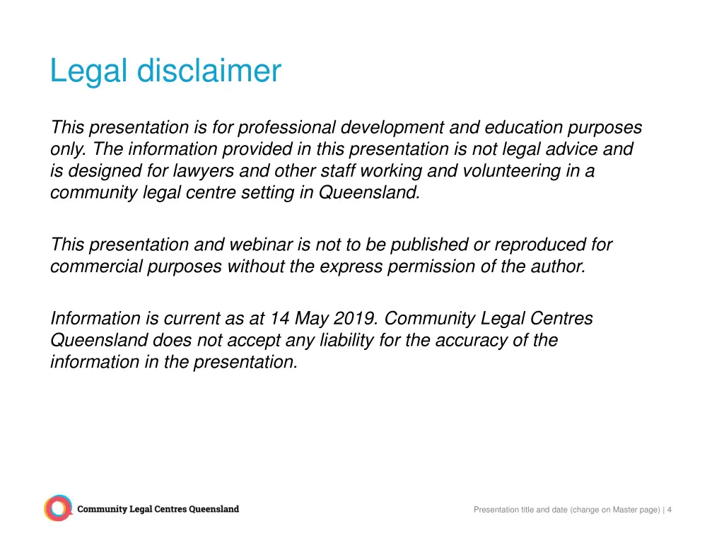 legal disclaimer