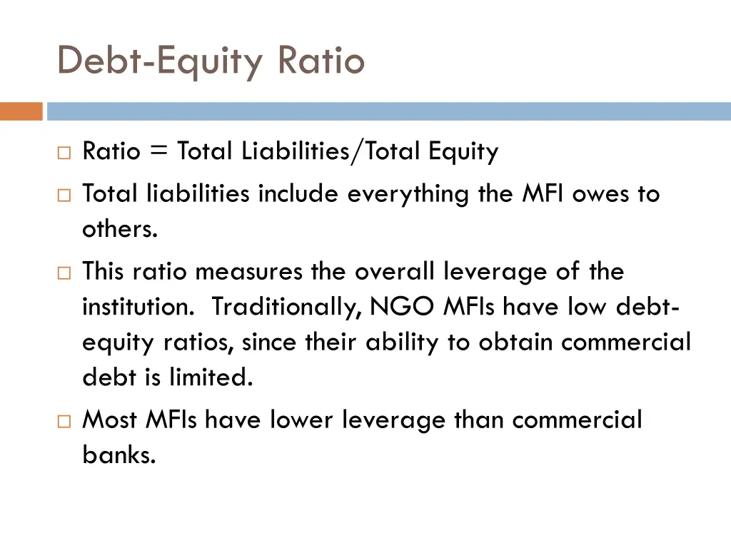 debt equity ratio