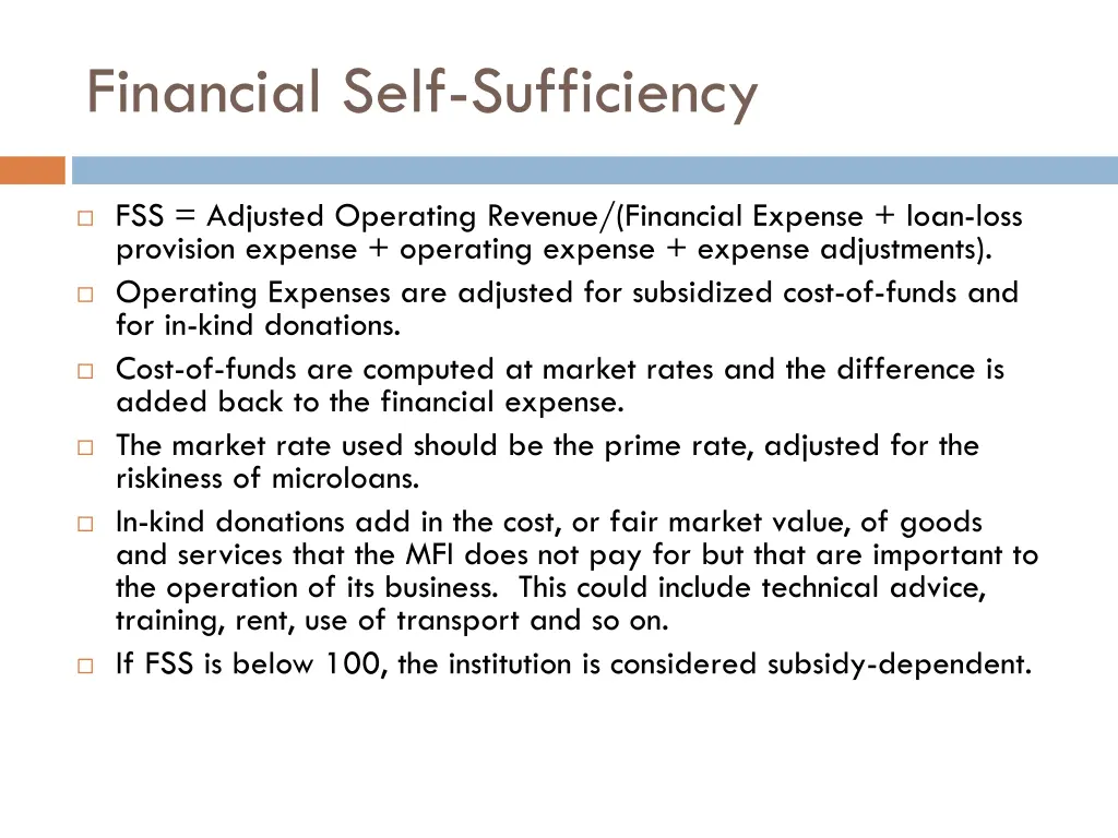 financial self sufficiency