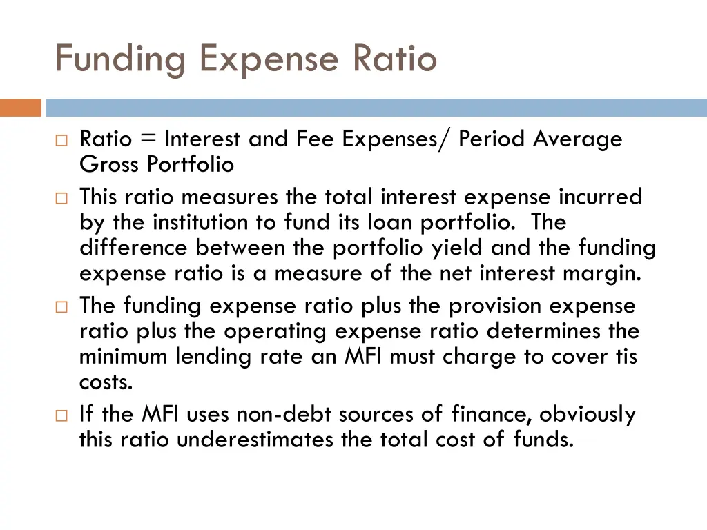 funding expense ratio