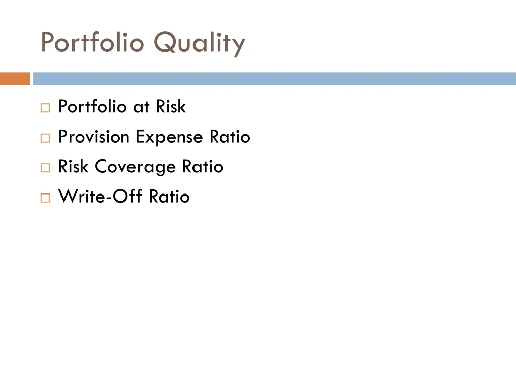portfolio quality