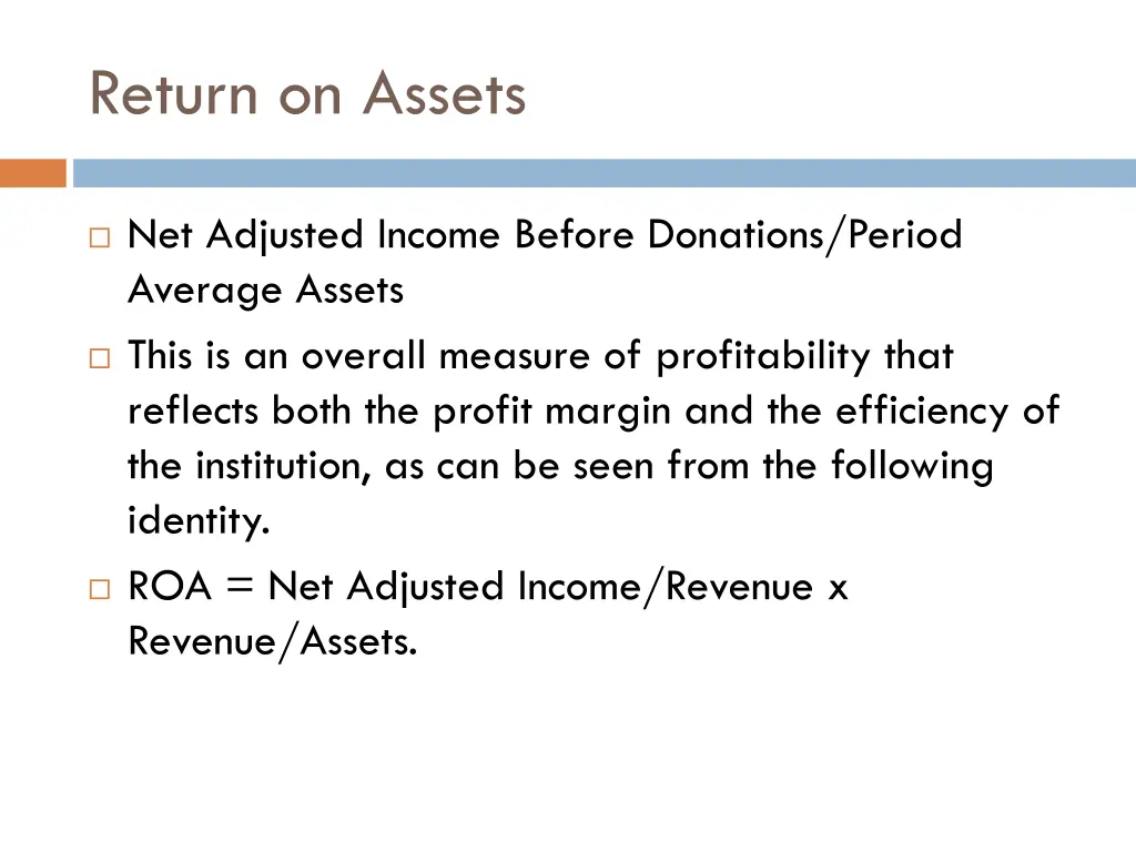 return on assets