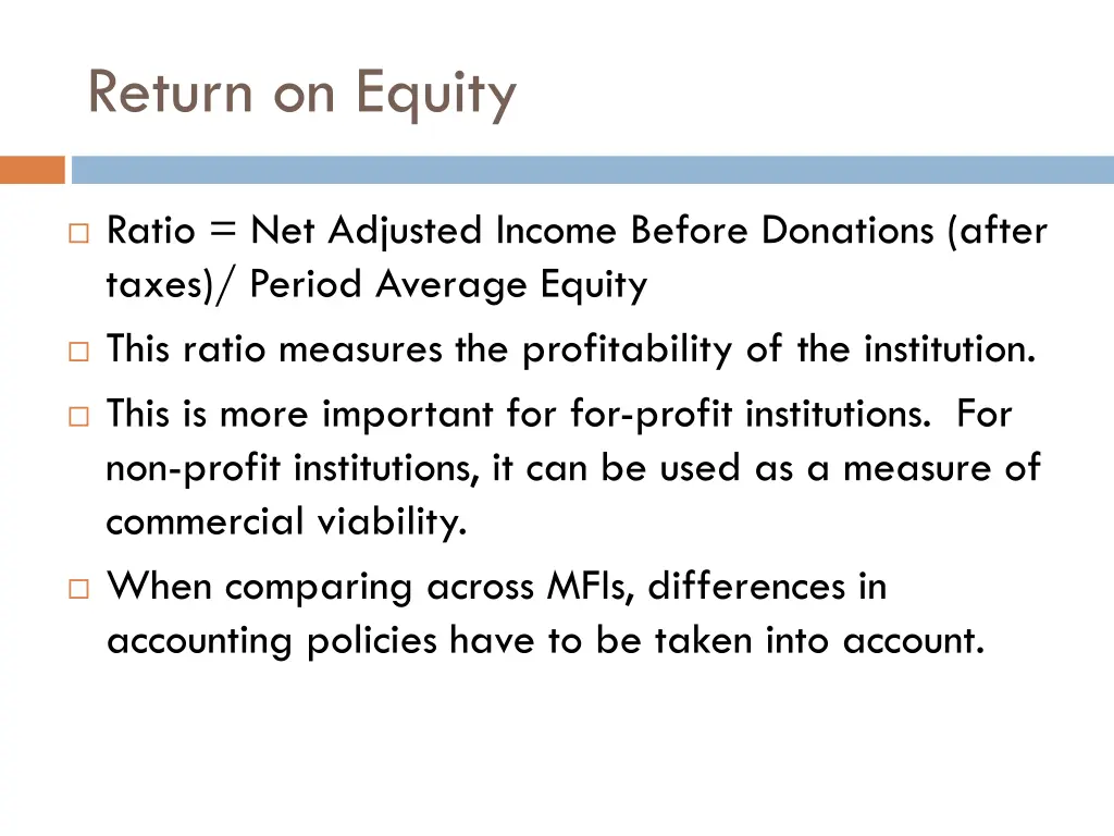 return on equity