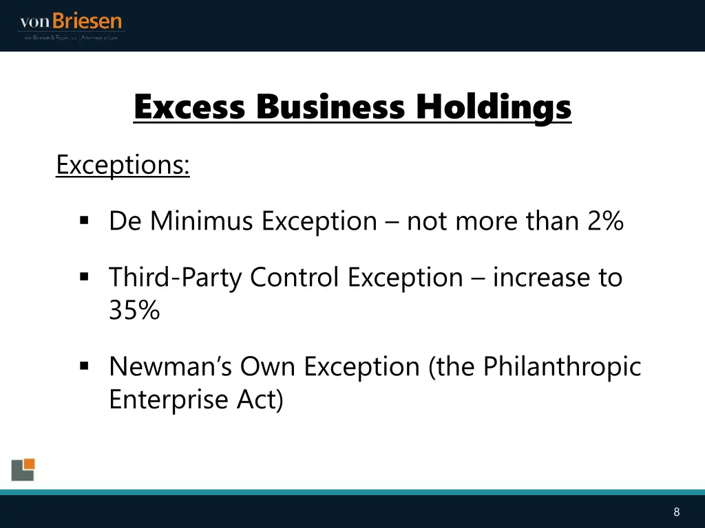 excess business holdings 3