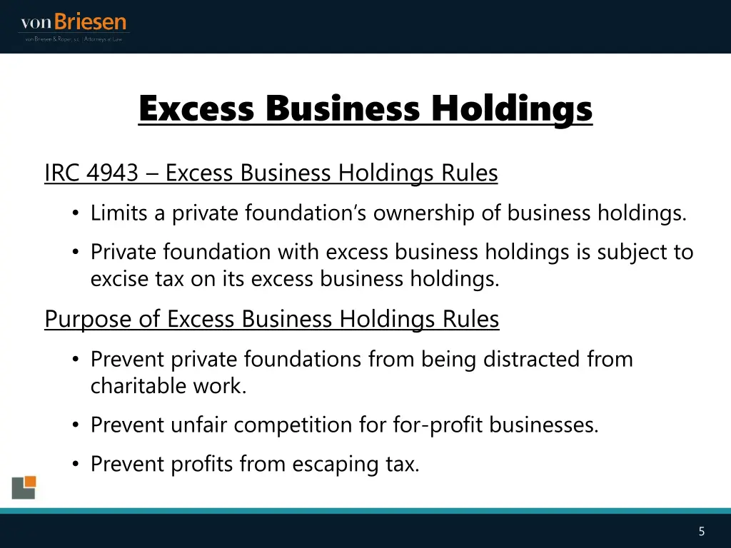 excess business holdings