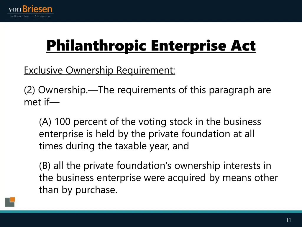 philanthropic enterprise act 1