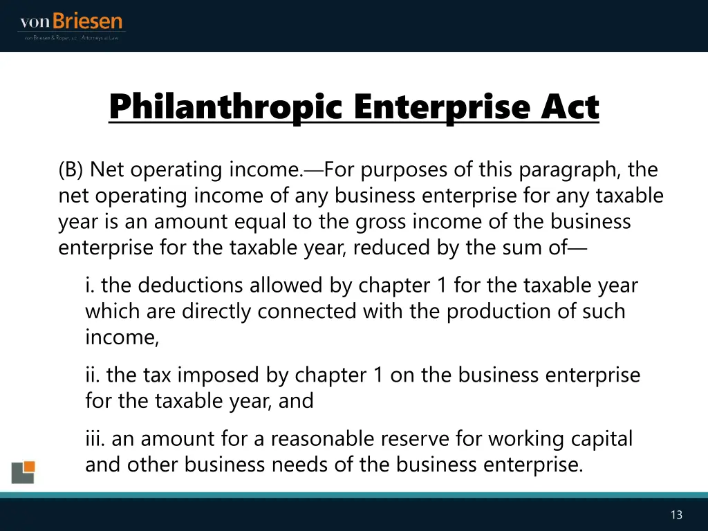 philanthropic enterprise act 3