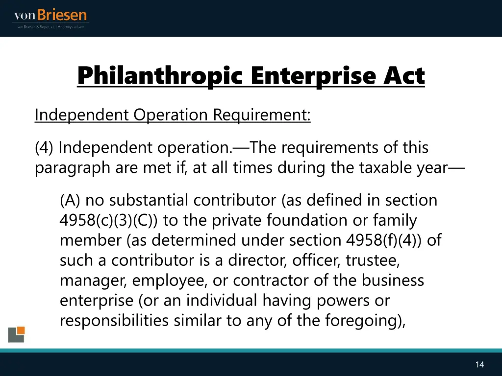 philanthropic enterprise act 4