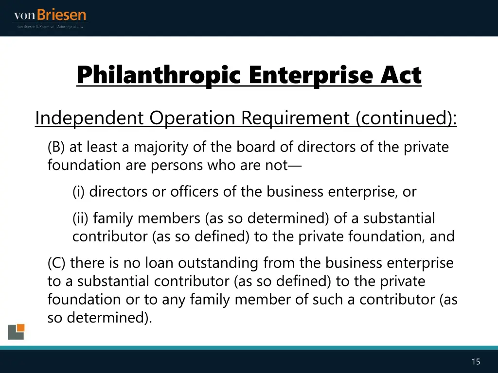 philanthropic enterprise act 5