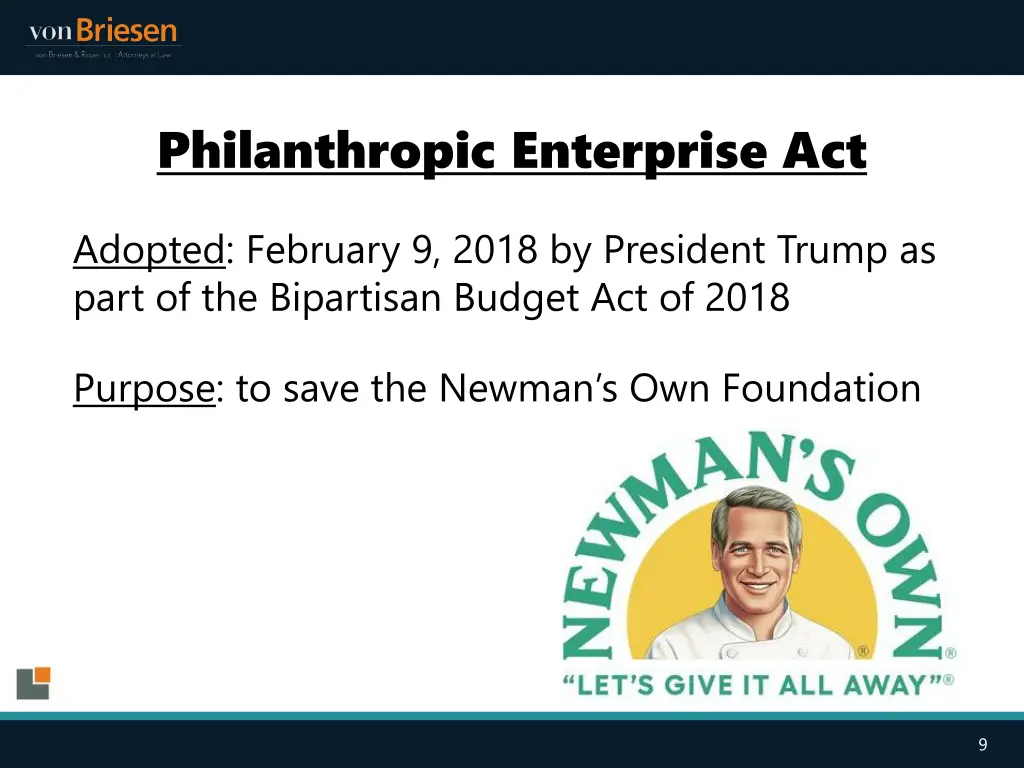 philanthropic enterprise act